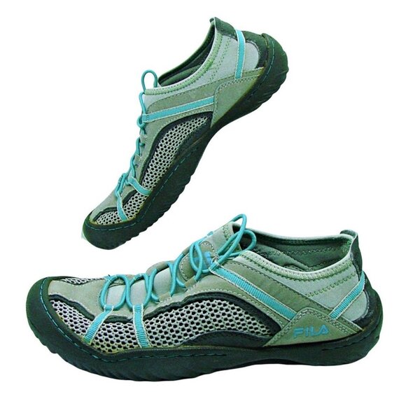 Fila Leather Trail Running Everyday Shoe Womens 5SR20119 Gray Slip On Size 8.5 - Picture 1 of 12
